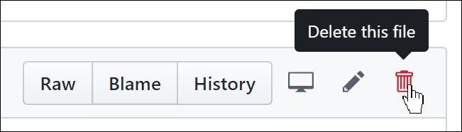 Screenshot showing how to delete the mock post