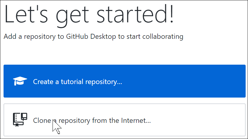 A screenshot showing how to clone your repository